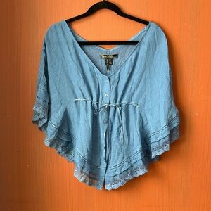 Love Stitch BLue Blouse S